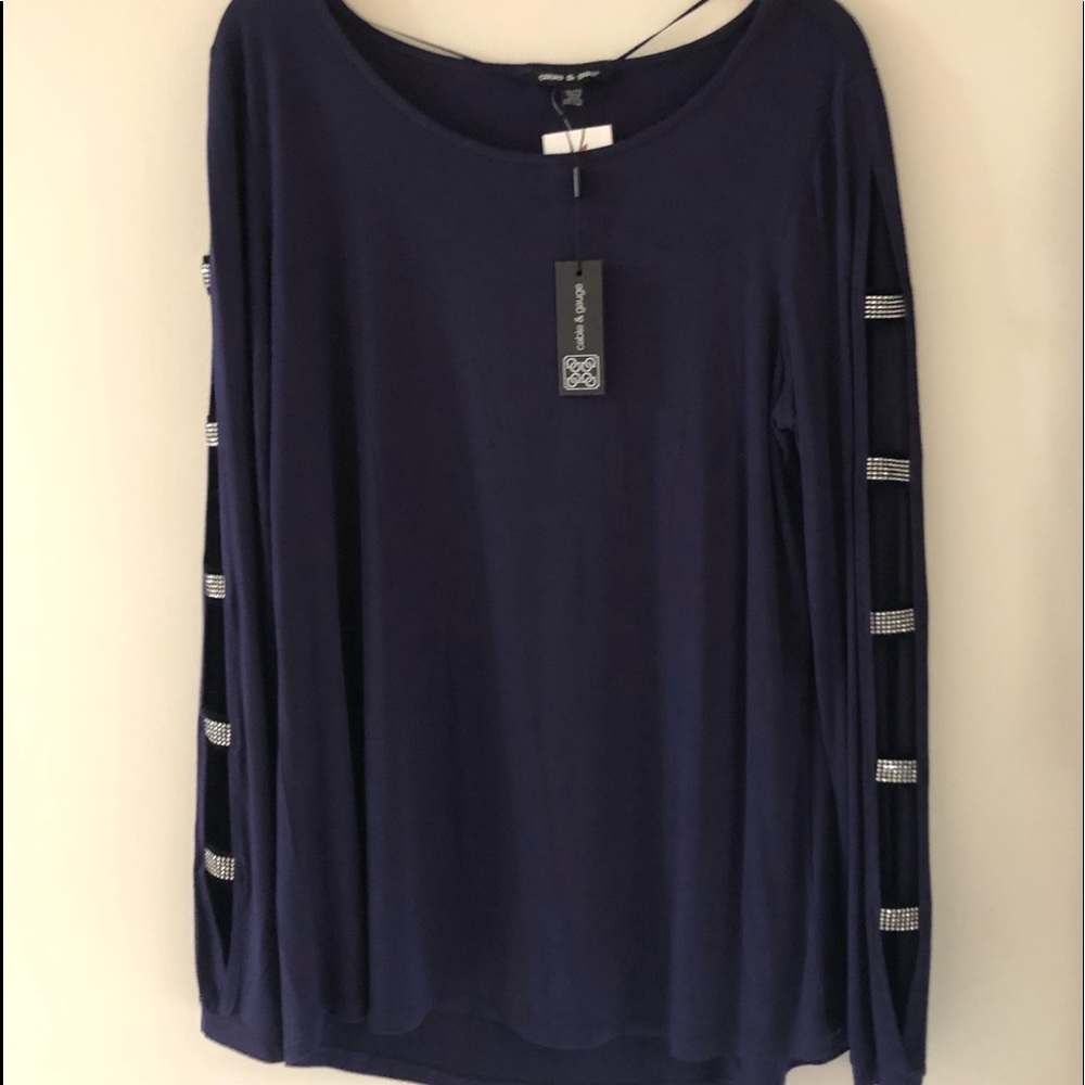 Navy blue with a hint of purple top